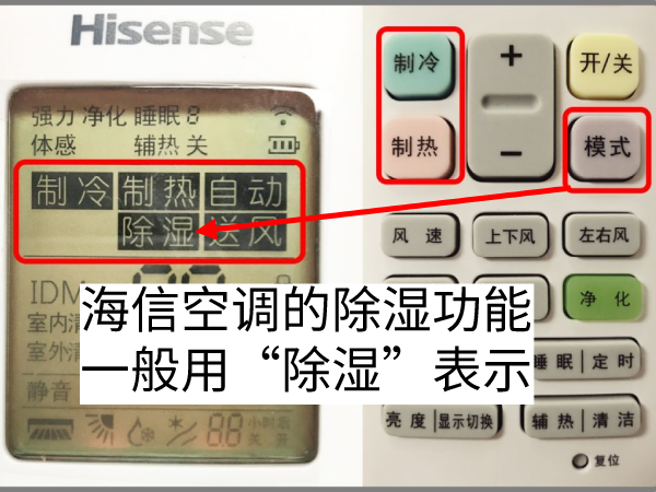 海信空调除湿的符号是什么